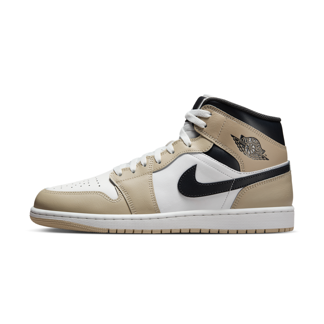 Air Jordan 1 Mid Summit White Off Noir Rattan, Summit White/Off Noir-Rattan (DQ8426-153)