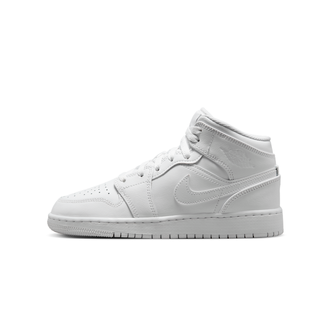 Air Jordan 1 Mid Triple White (2023), White/White/White (554725-136)