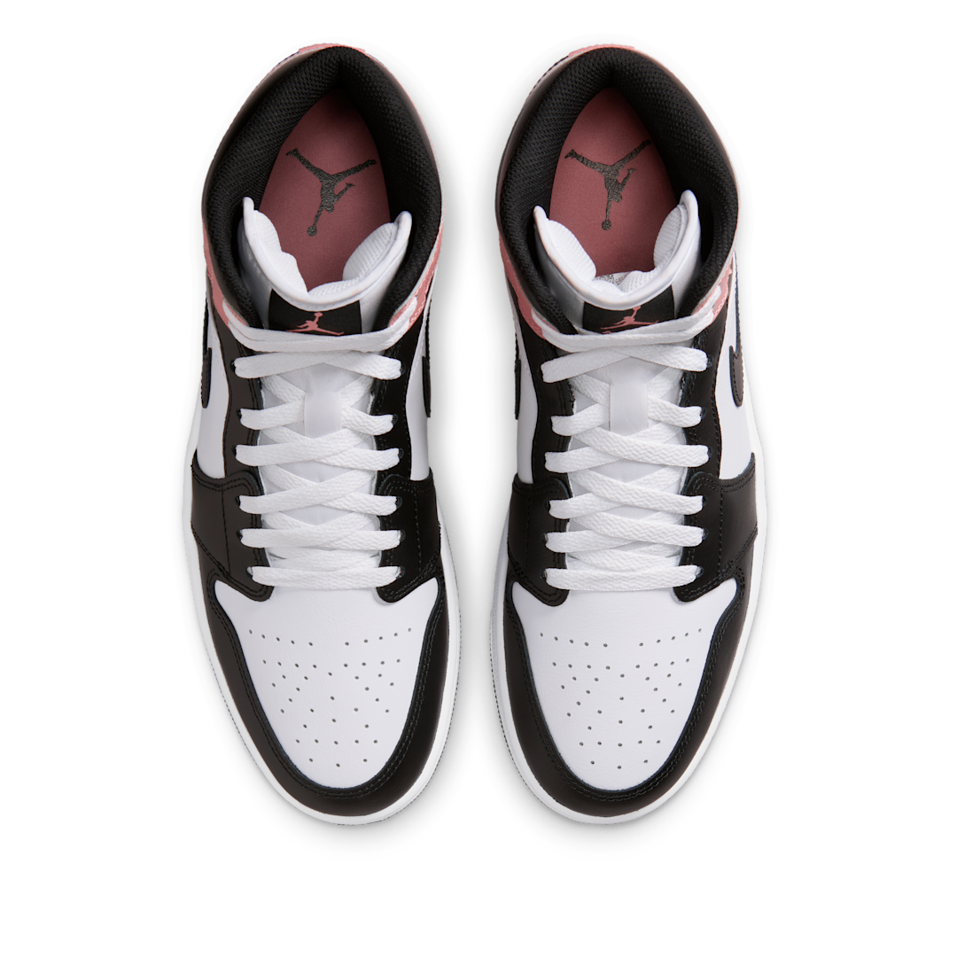 Air Jordan 1 Mid White Rust Pink Black, White/Rust Pink/Black (DQ8426-100)