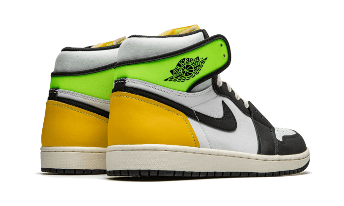 Air Jordan 1 Retro High White Black Volt University Gold, White/Black-Volt-University Gold (555088-118 / 575441-118)