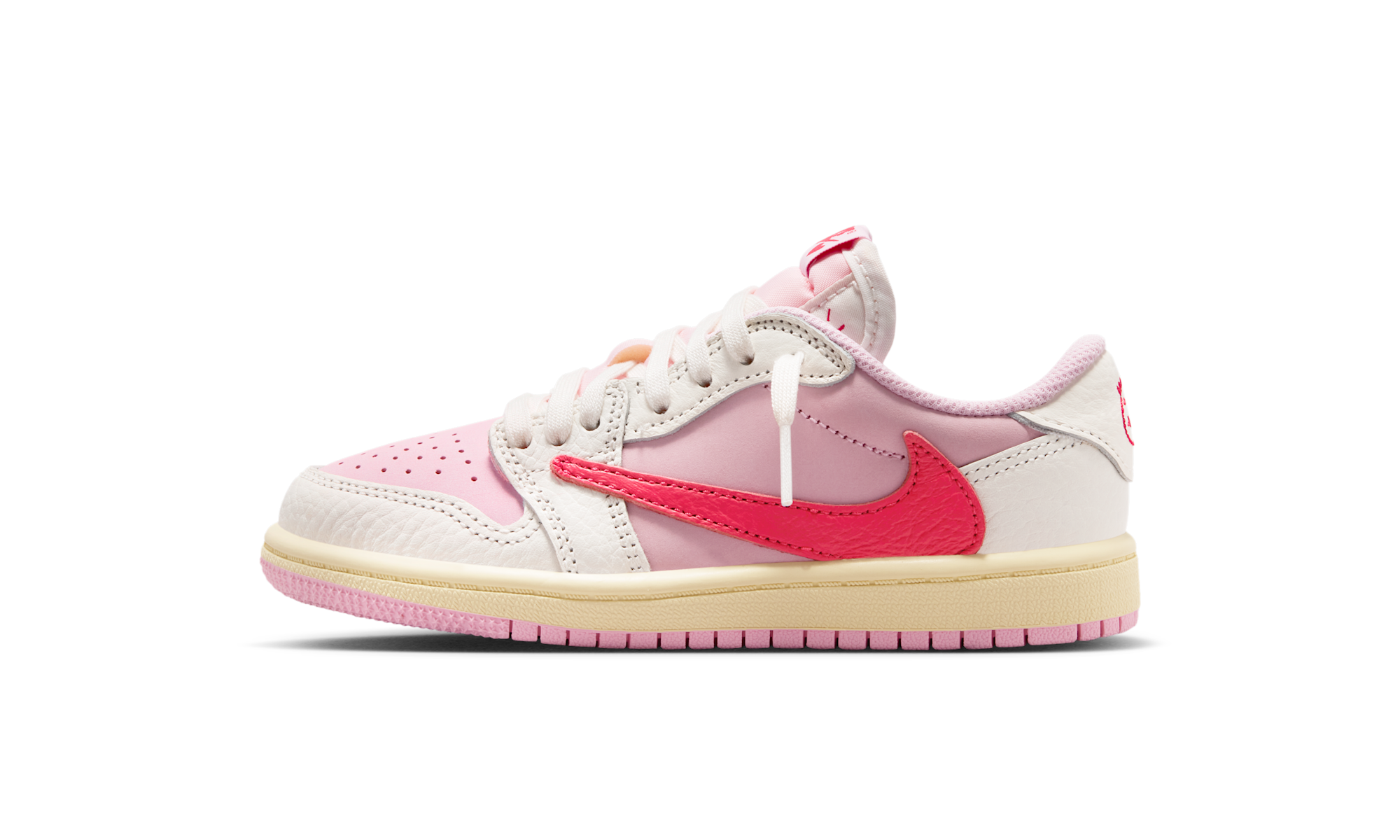 Air Jordan 1 Retro Low OG SP Travis Scott Sail Tropical Pink (PS)