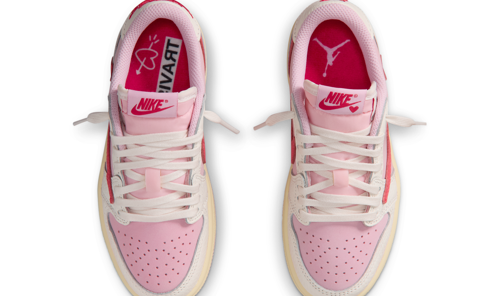 Air Jordan 1 Retro Low OG SP Travis Scott Sail Tropical Pink (PS)