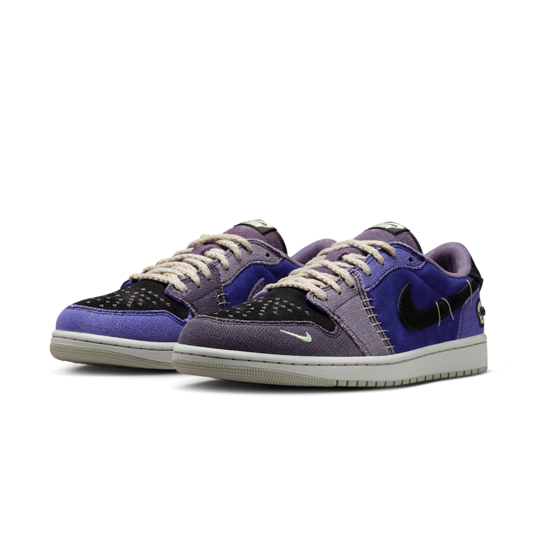 Air Jordan 1 Retro Low OG Zion Williamson Voodoo Alternate, Regency Purple/Vapor Green/Black/Dark Raisin/Daybreak/Light Silver (IH2309-500)