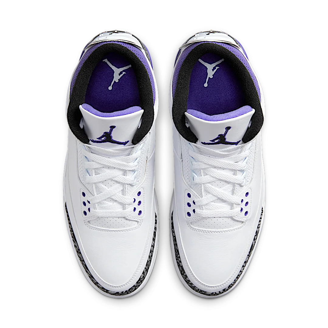 Air Jordan 3 Retro Dark Iris, White/Black/Dark Iris/Cement Grey (CT8532-105 / DM0967-105)