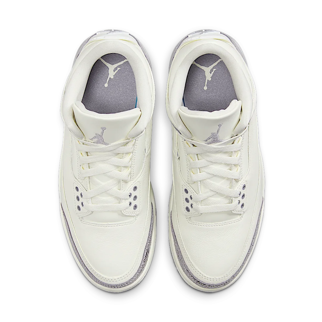 Air Jordan 3 Retro Sail Cement Grey, Sail/Cement Grey/Metallic Silver (CK9246-100)