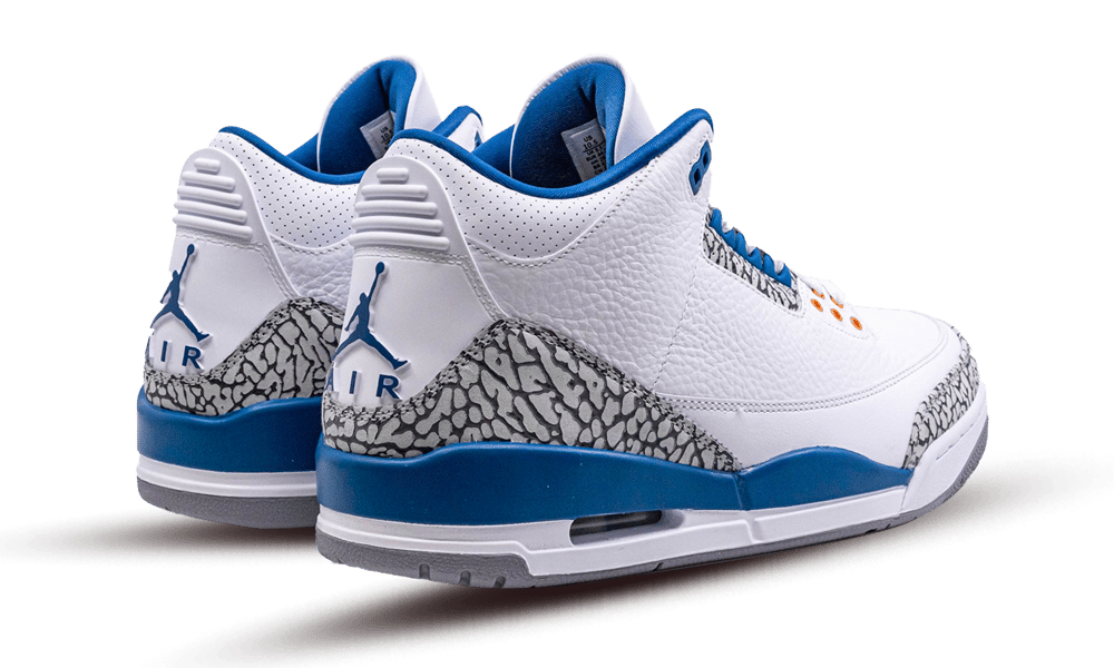 Air Jordan 3 Retro Wizards, White/True Blue/Metallic Copper/Cement Grey (CT8532-148 / DM0967-148)