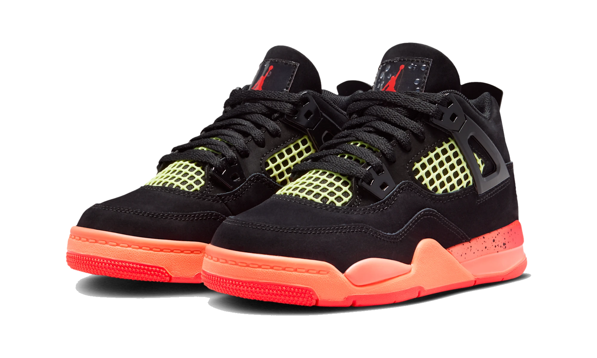 Air Jordan 4 Retro Black Infrared Barely Volt (PS)