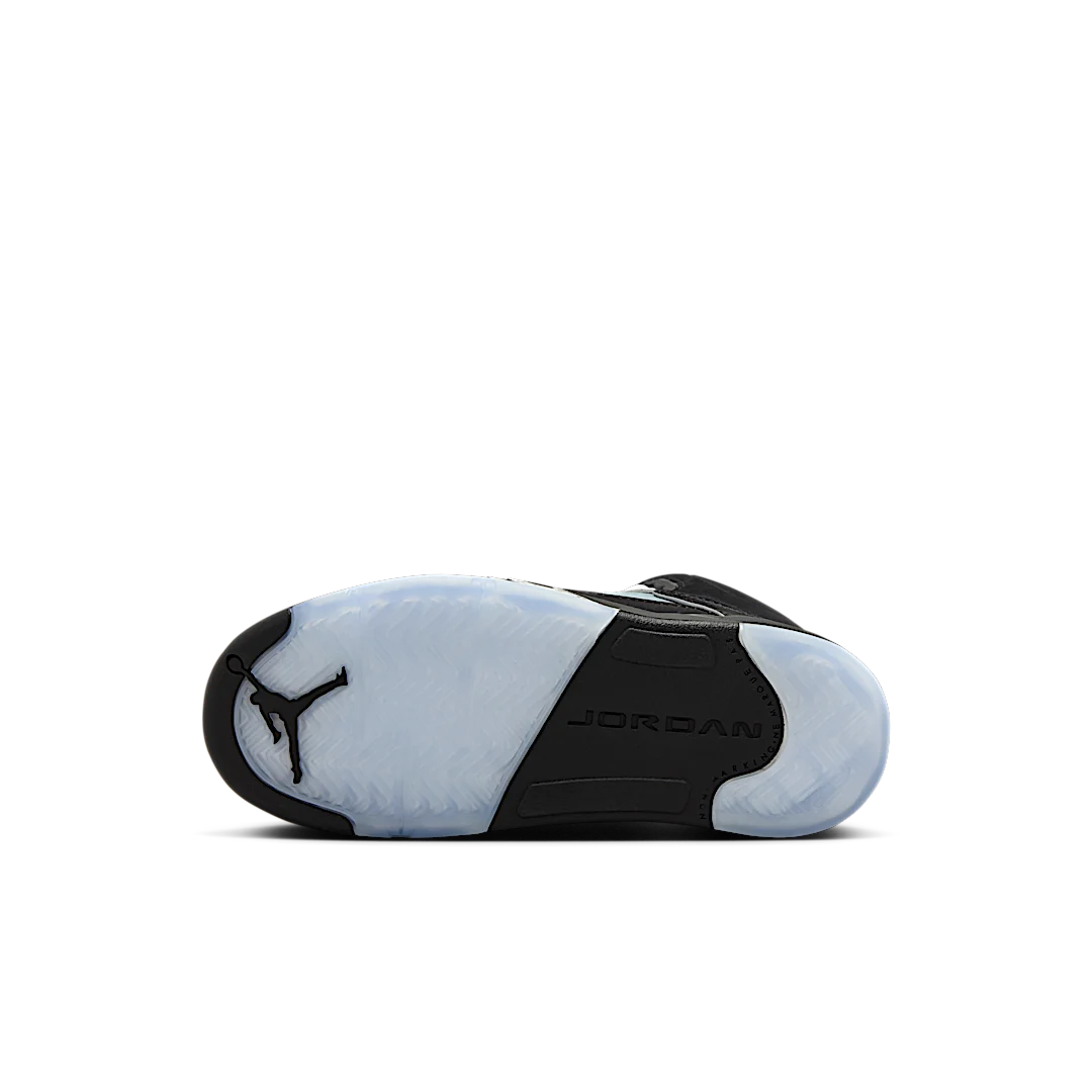 Air Jordan 5 Retro OG Black Metallic Reimagined (PS), Black/White-Metallic Silver-Fire Red (HF3978-001)