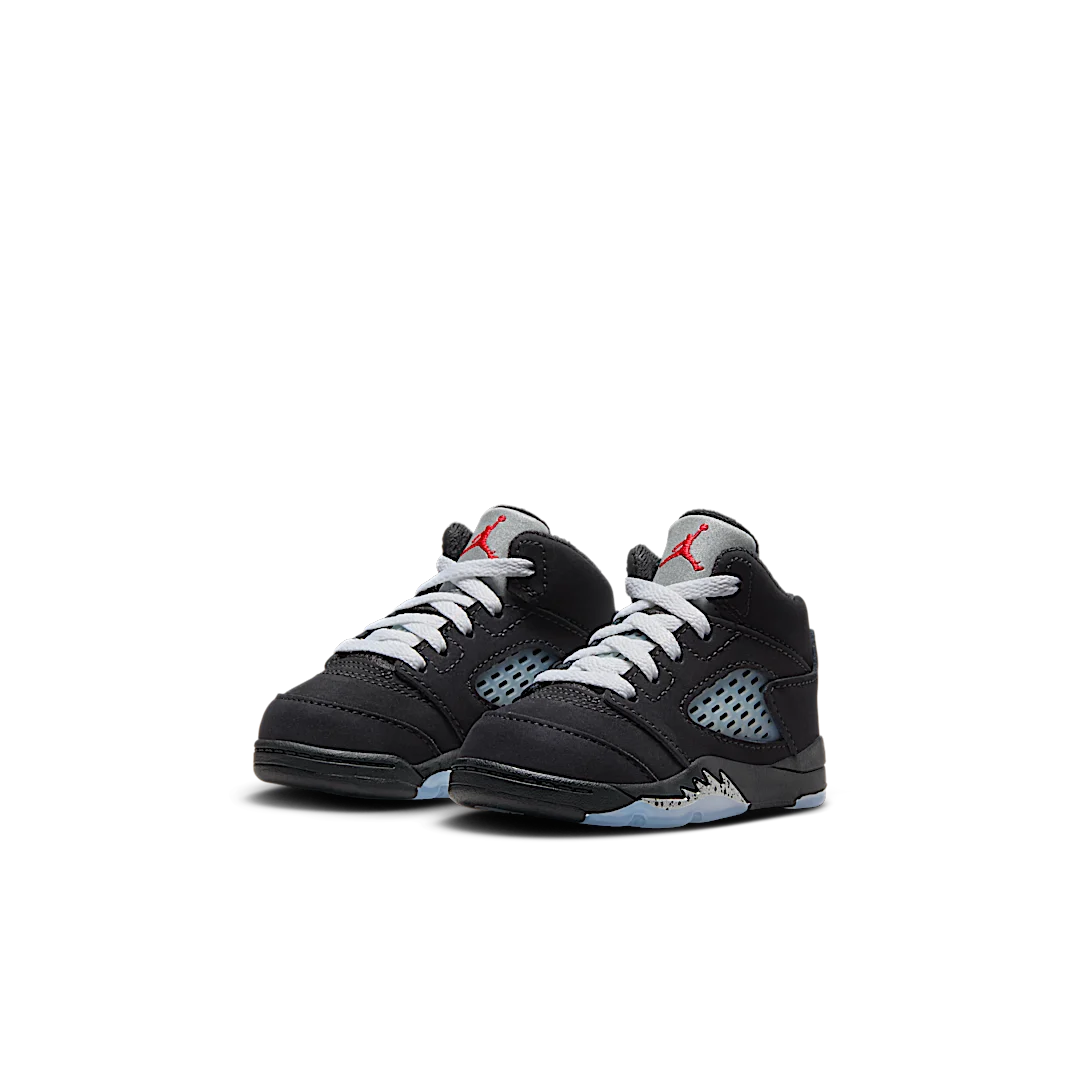 Air Jordan 5 Retro OG Black Metallic Reimagined (TD), Black/White-Metallic Silver-Fire Red (HF3977-001)