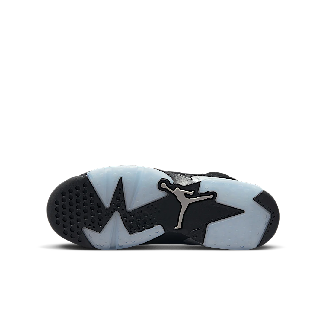 Air Jordan 6 Retro Chrome, Black/Black/Metallic Silver (DX2835-001)