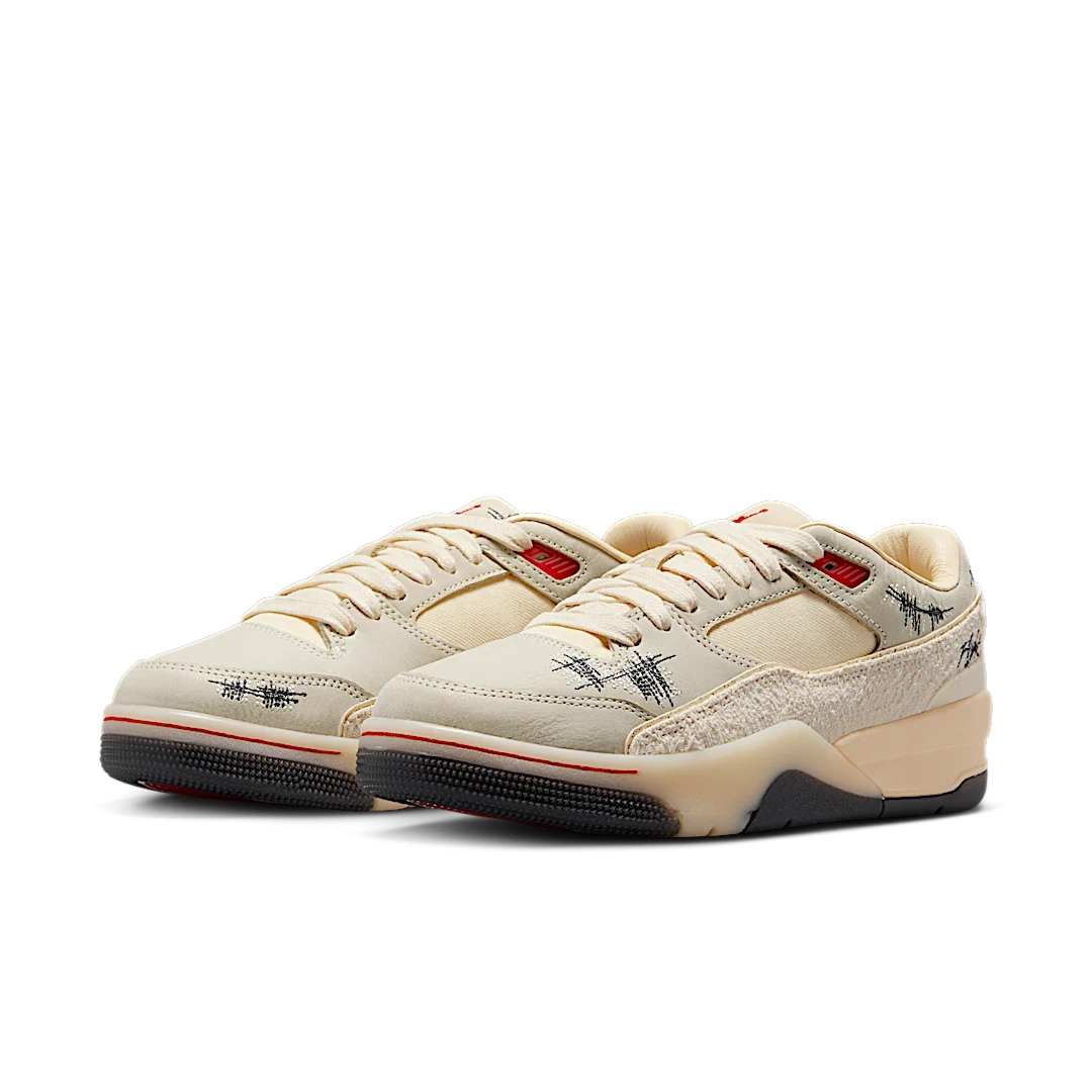 Air Jordan Flight Court Who Decides War Coconut Milk, Coconut Milk/Black (HQ2958-100)