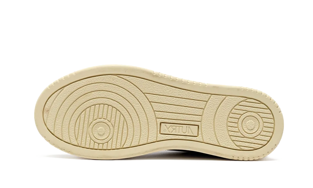 Autry Medalist Leather Low White Black Beige