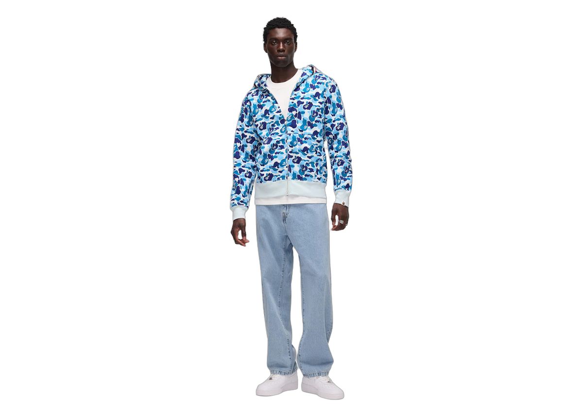 BAPE ABC Camo Shark Full Zip Hoodie Blue