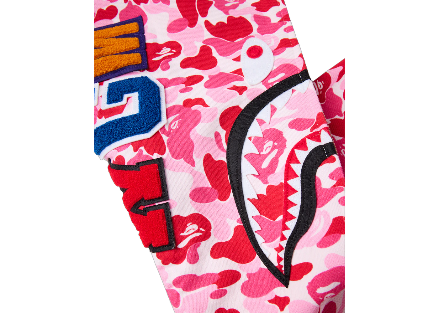 BAPE ABC Camo Shark Full Zip Hoodie Pink