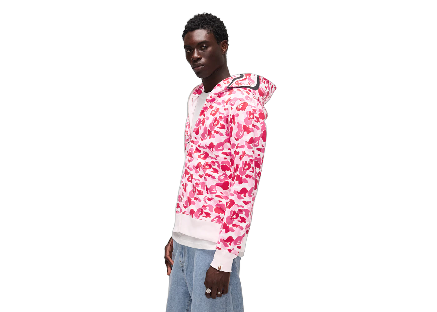 BAPE ABC Camo Shark Full Zip Hoodie Pink