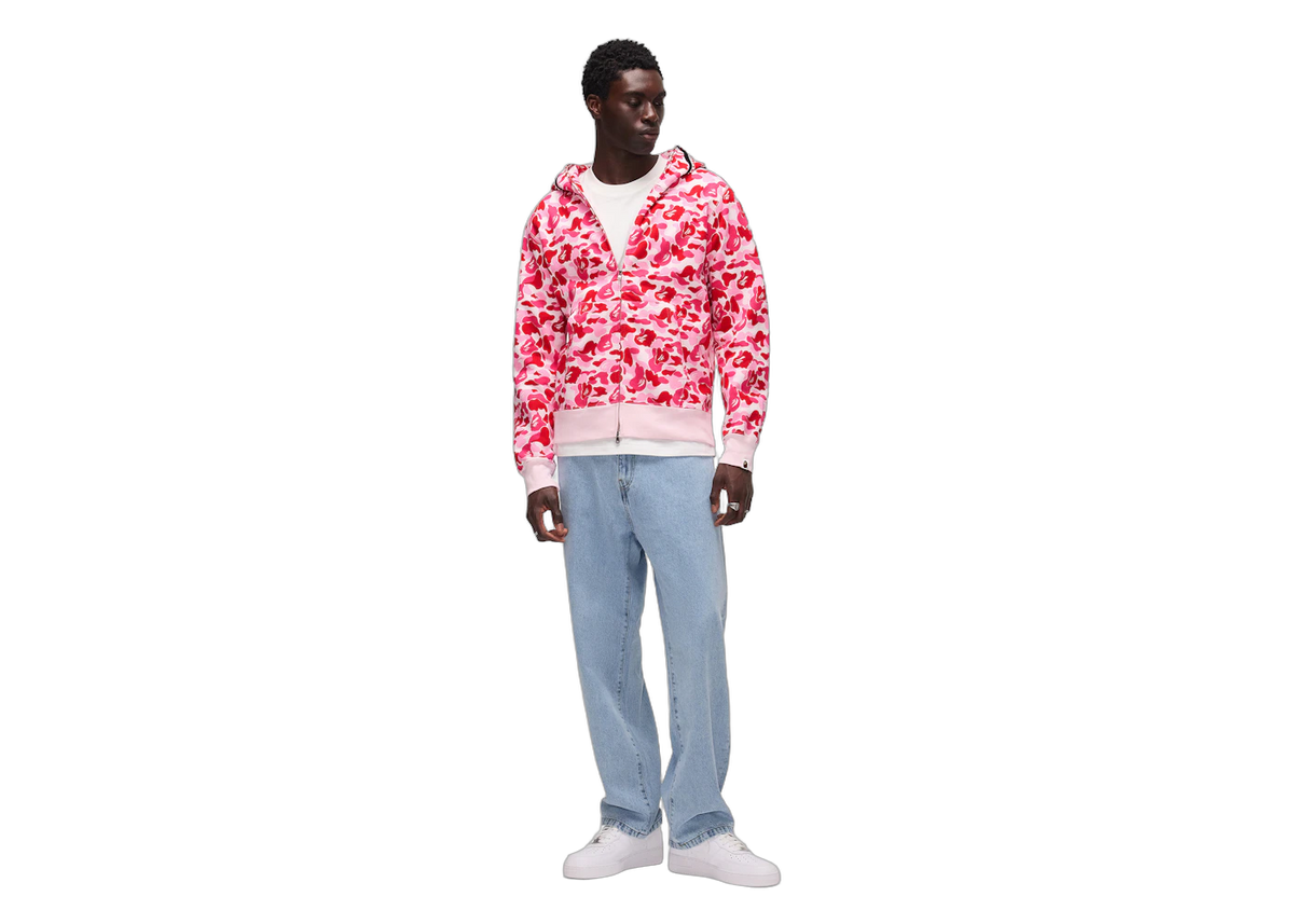 BAPE ABC Camo Shark Full Zip Hoodie Pink