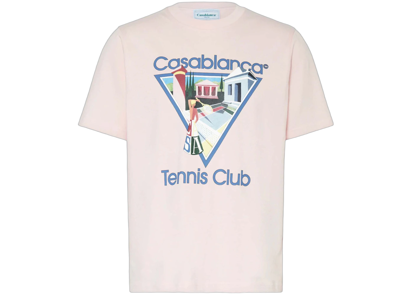 Casablanca Tennis Club Logo T-Shirt Nude