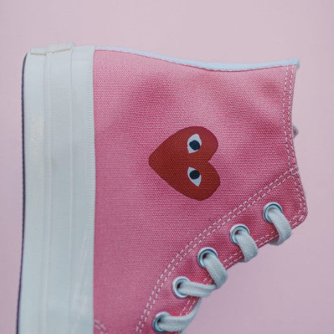 Converse Chuck Taylor All Star 70 Hi Comme des Garcons PLAY Bright Pink, Bright Pink (168301C)