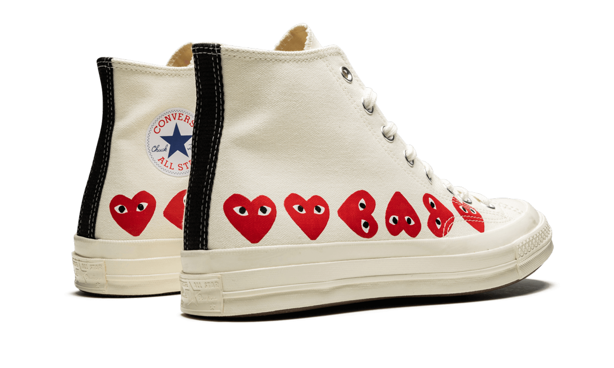 Converse Chuck Taylor All Star 70 Hi Comme des Garcons PLAY Multi-Heart White