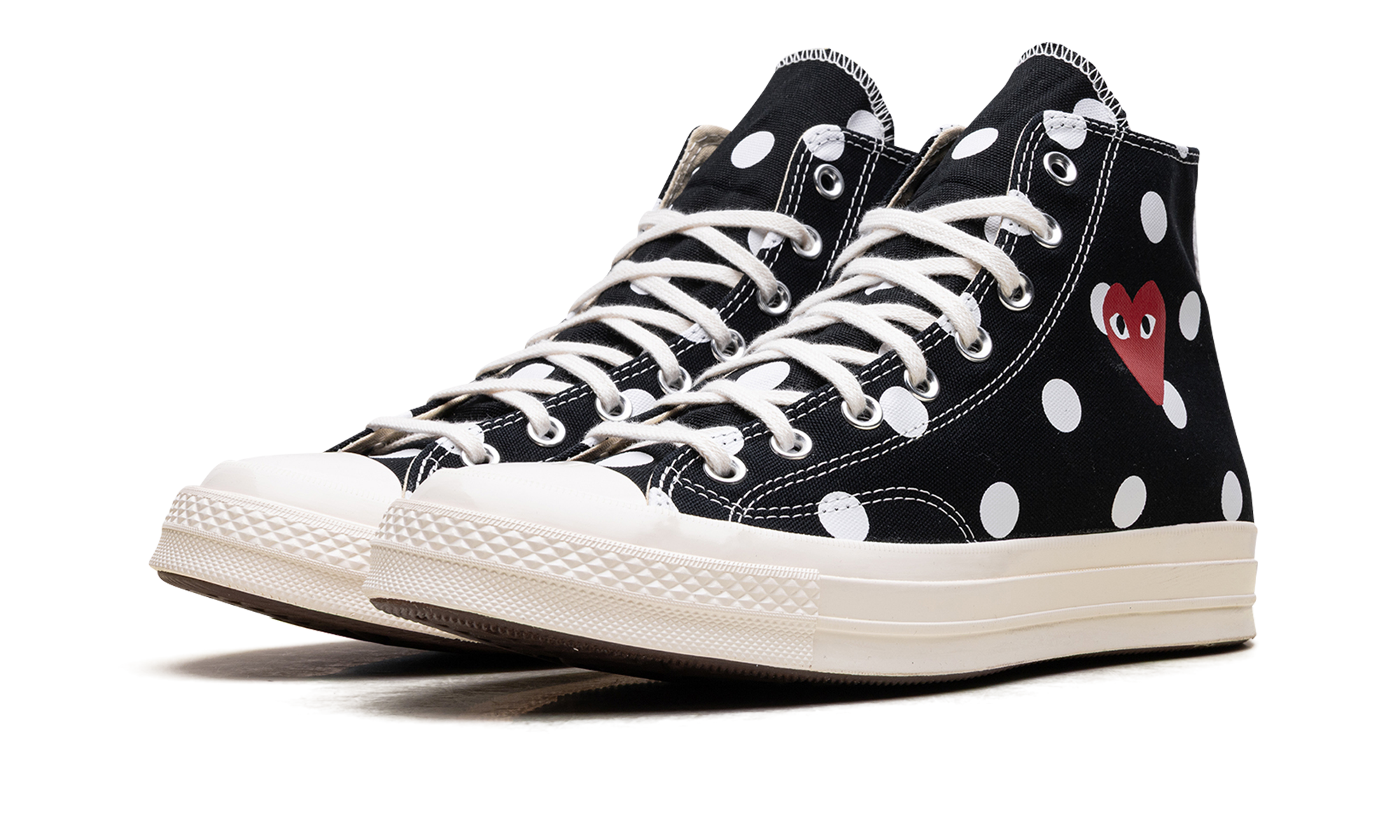 Converse Chuck Taylor All Star 70 Hi Comme des Garcons PLAY Polka Dot Black