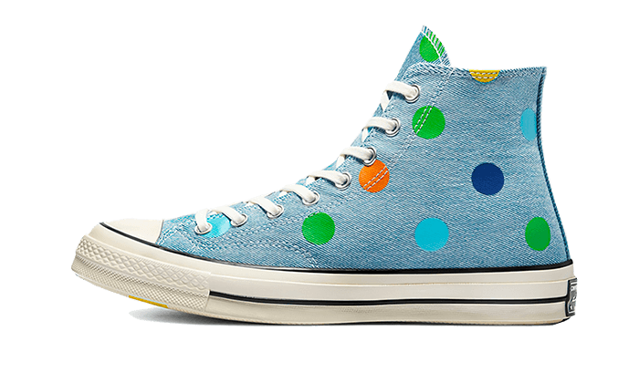 Converse Chuck Taylor All Star 70 Hi Golf Wang Denim Polka Dots, Blue/Egret-Black (170011C)