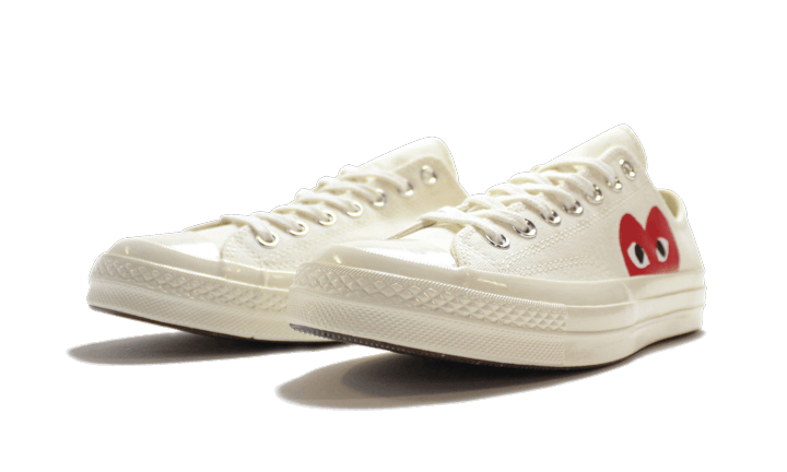 Converse Chuck Taylor All Star 70 Ox Comme des Garcons PLAY White, Milk/White-High Risk Red (150207C)