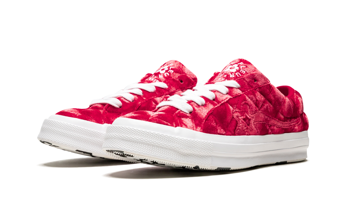 Converse One Star Ox Golf le Fleur TTC Quilted Velvet Barbados Cherry