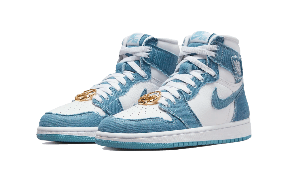 Air Jordan 1 Retro High OG Denim White, White/Worn Blue-Metallic Gold (DM9036-104)