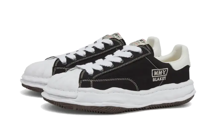 Maison Mihara Yasuhiro Blakey OG Sole Canvas Low Black White, Black/White (A08FW735)