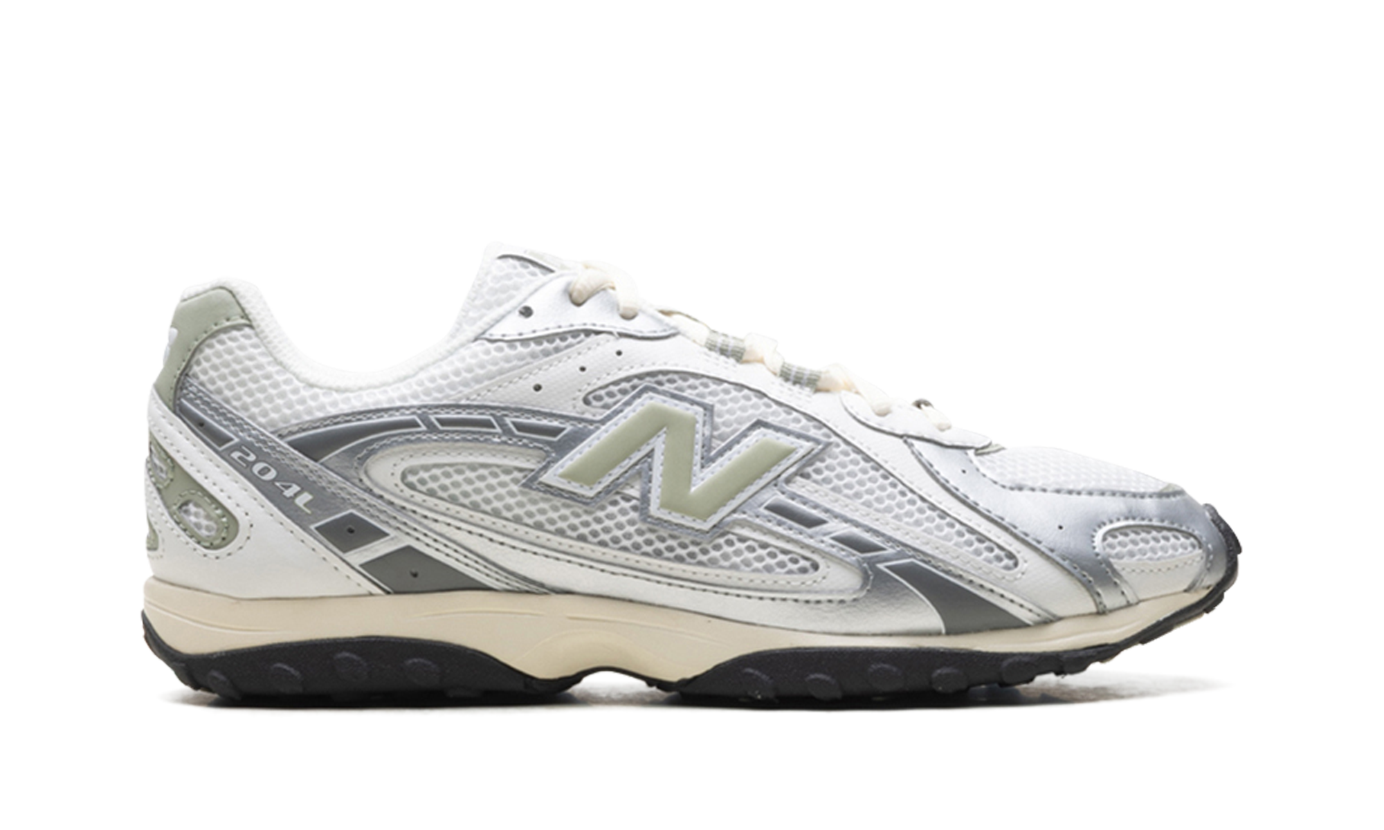 New Balance 204L Silver Metallic Sage Green