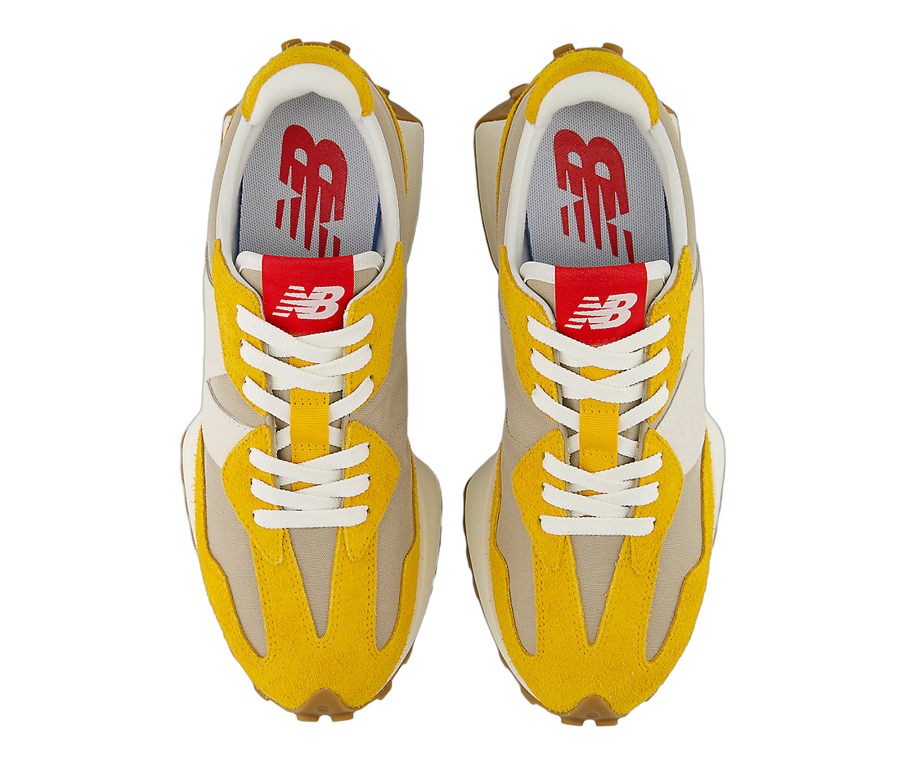 New Balance 327 Varsity Gold Beige, Varsity Gold/Grey/Red (U327SB)