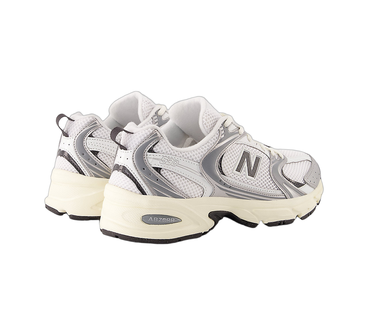 New Balance 530 Silver Metallic Black Cement, Silver Metallic/Black Cement (U530ESA)