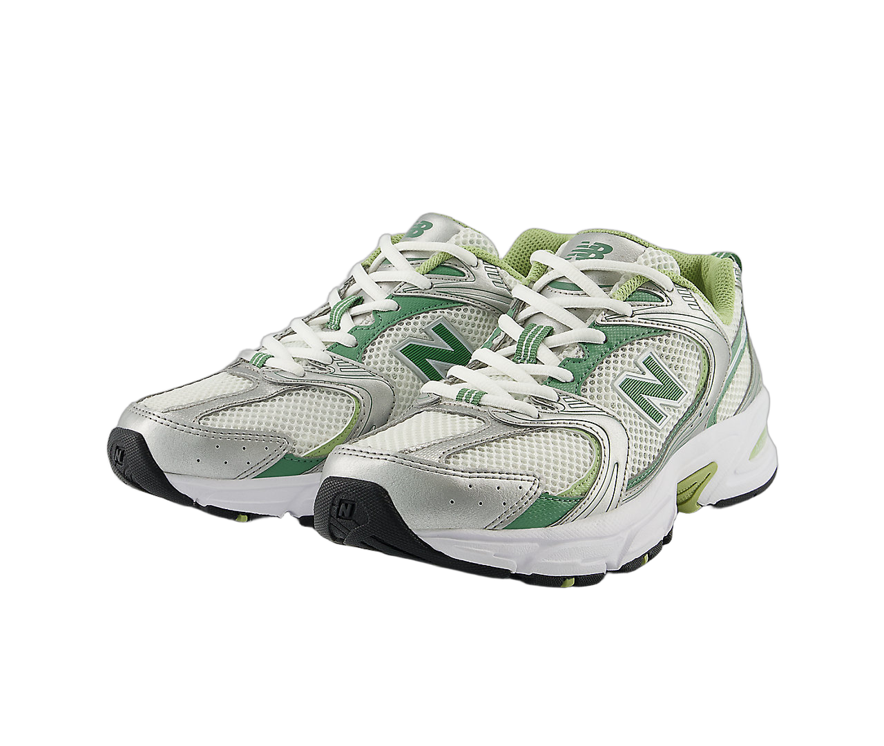 New Balance 530 Silver Metallic Mallard Green - Sneak
