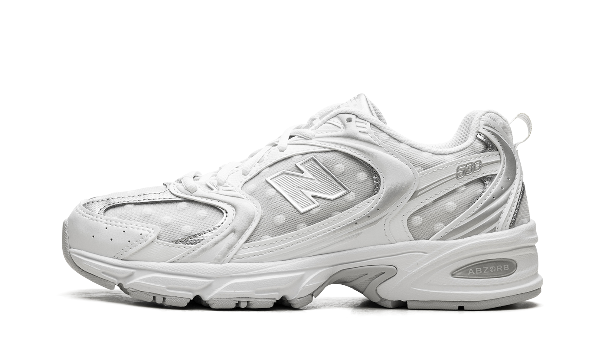 New Balance 530 Silver Metallic Polka Dots