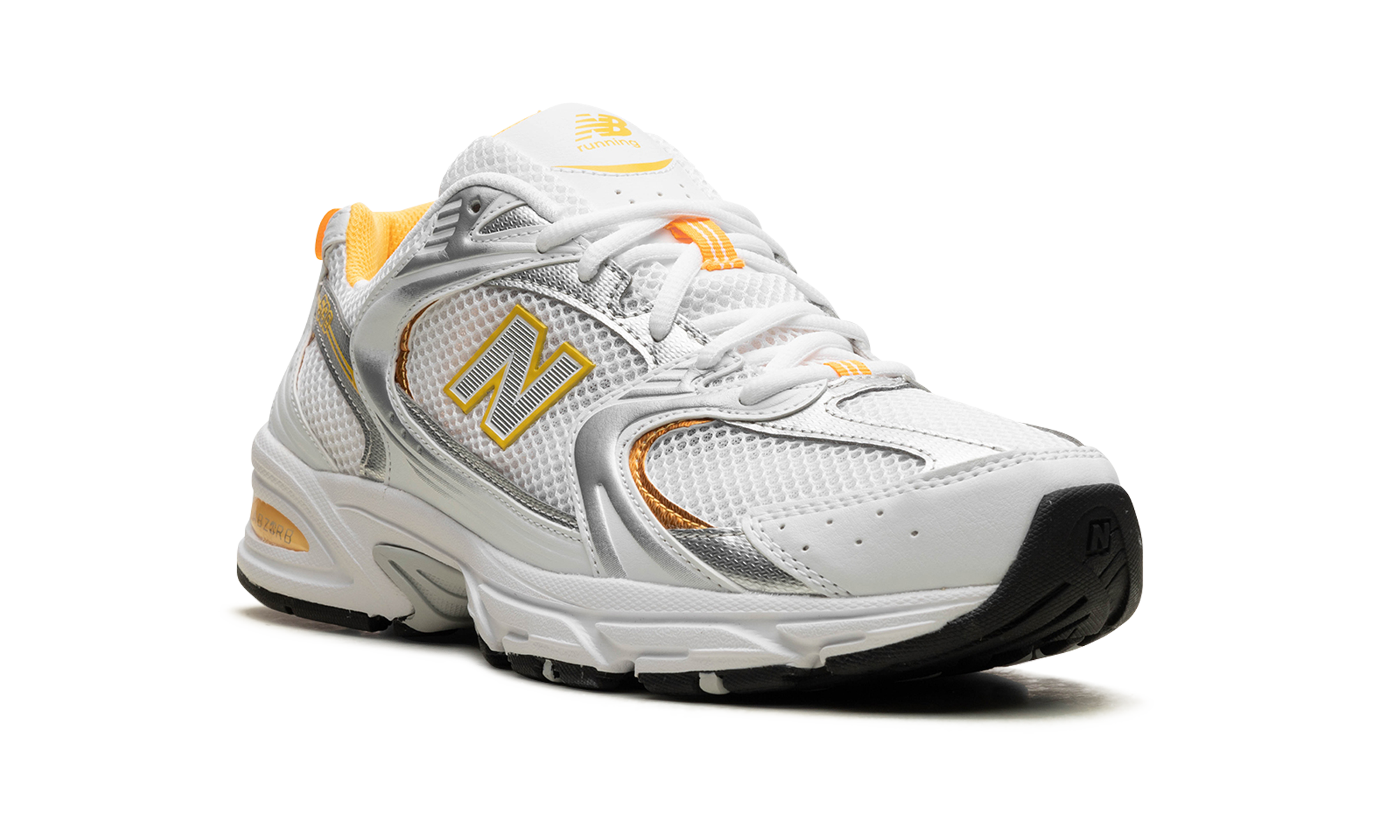 New Balance 530 White Vibrant Apricot Silver Metallic