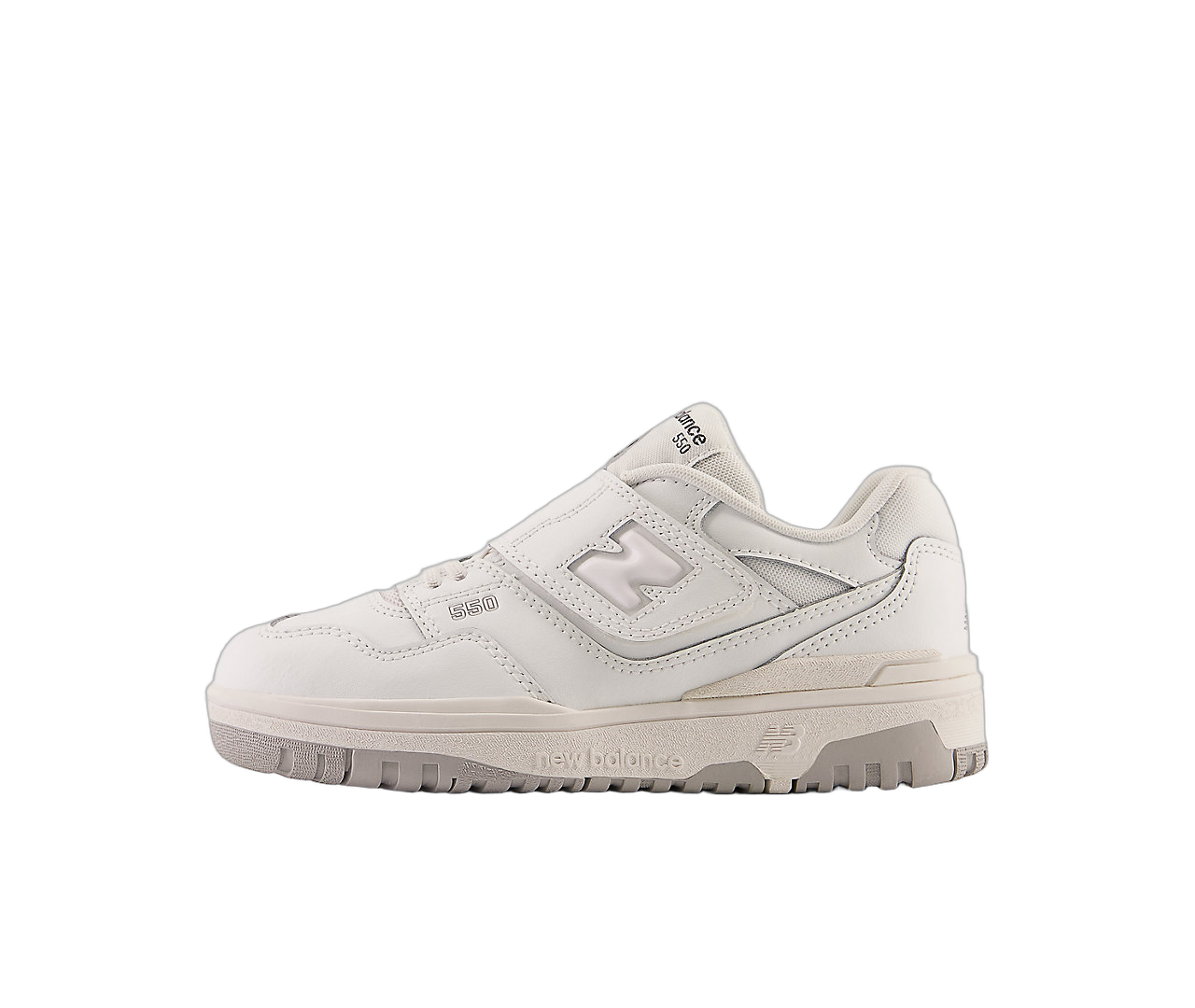 New Balance 550 Bungee Lace Top Strap White Grey, White/Grey (PHB550PB)