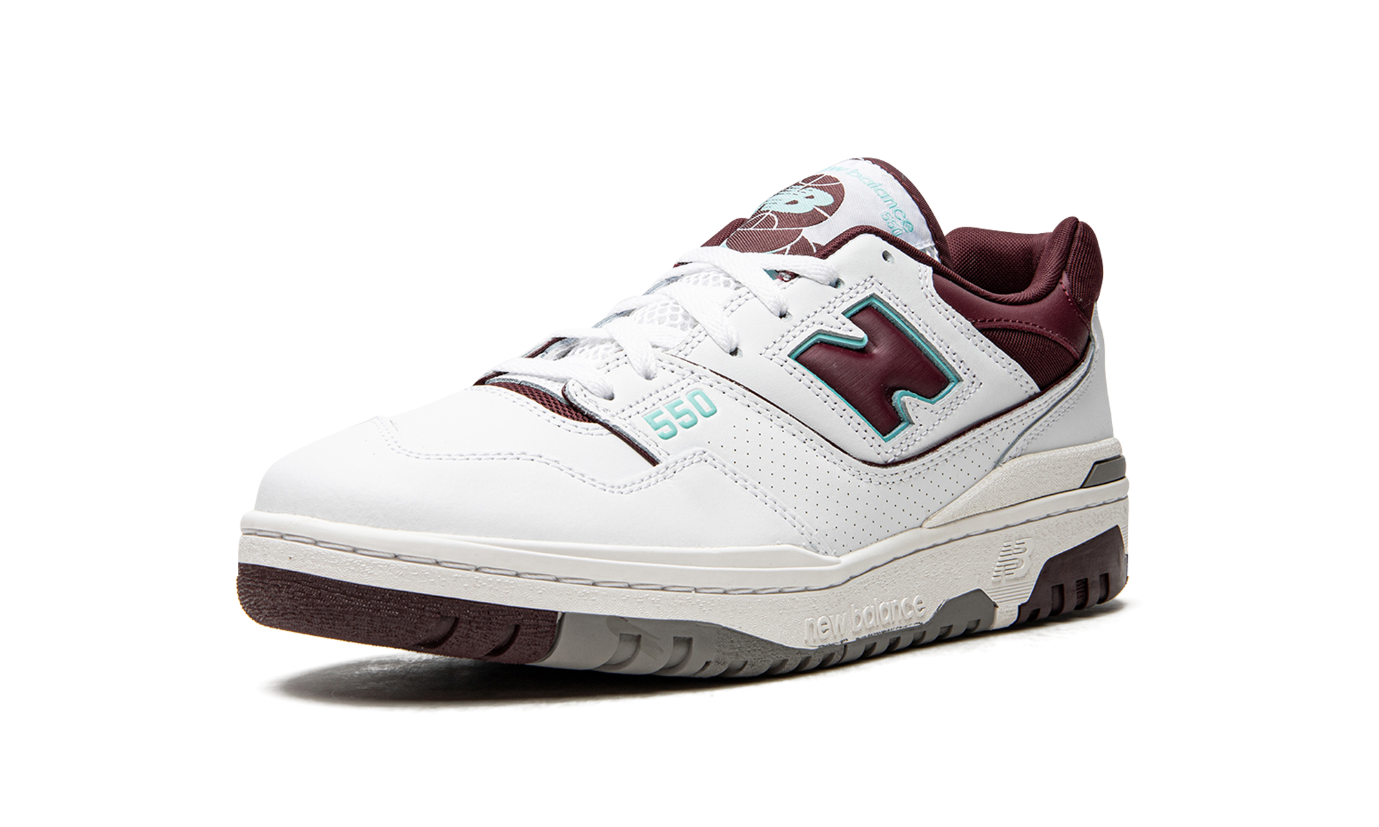 New Balance 550 Burgundy Cyan