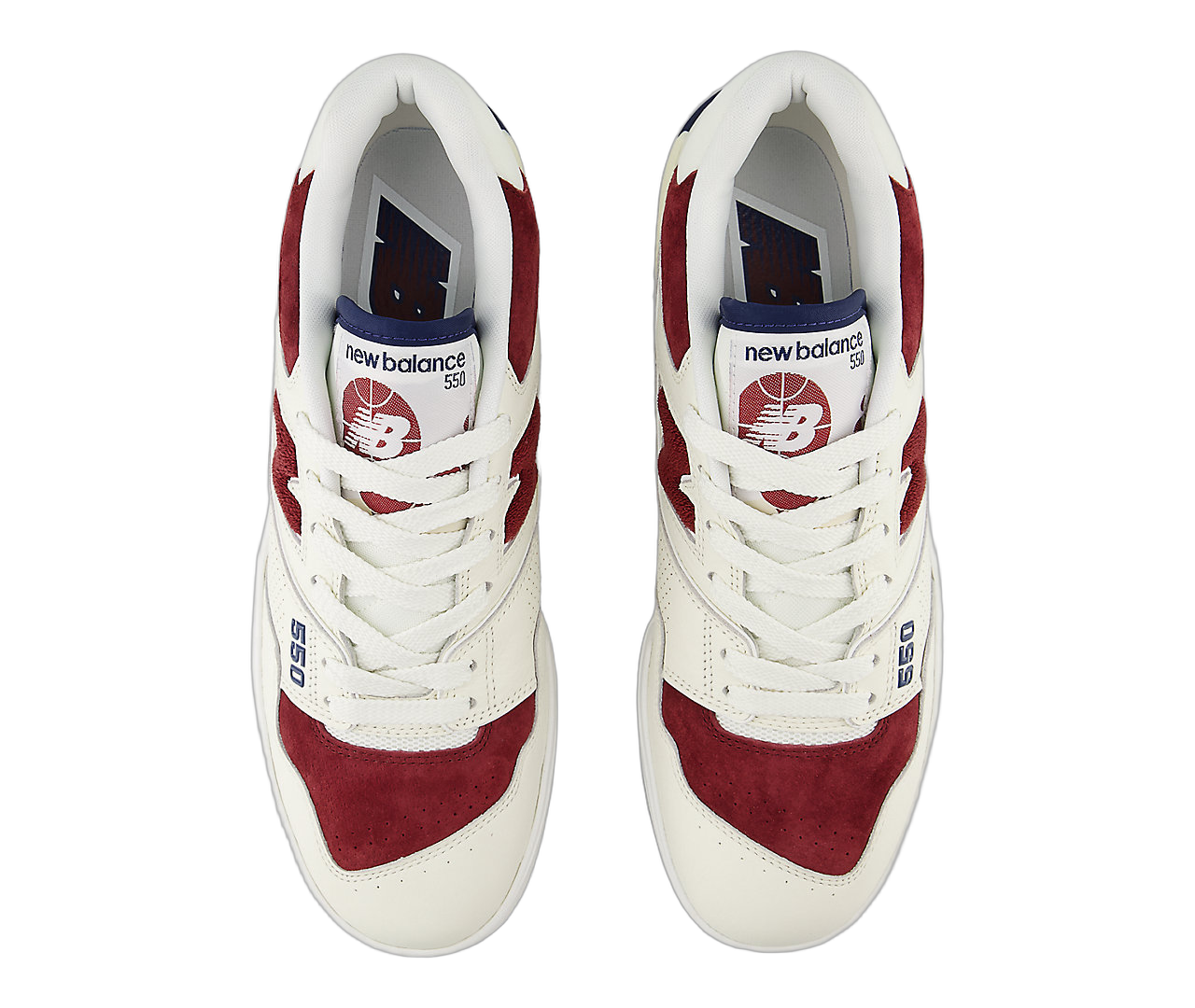 New Balance 550 Maroon Navy, White/Maroon/Navy (BB550VRC)
