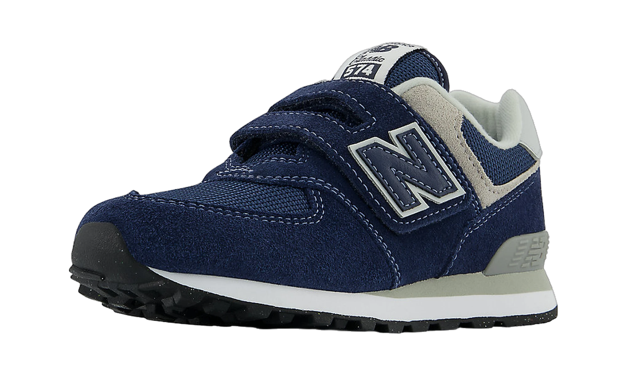 New Balance 574 Core Hook and Loop Navy White (PS)