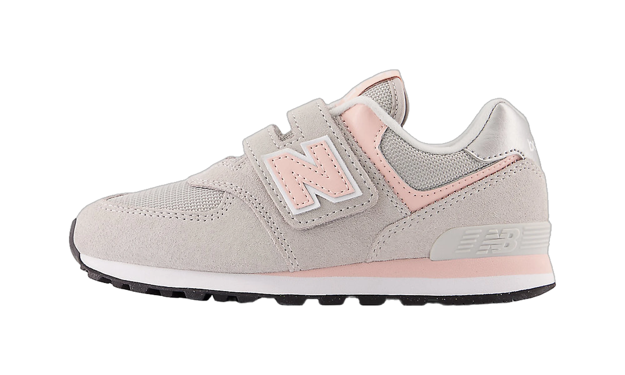 New Balance 574 Core Hook and Loop Rain Cloud Pink Haze (PS)
