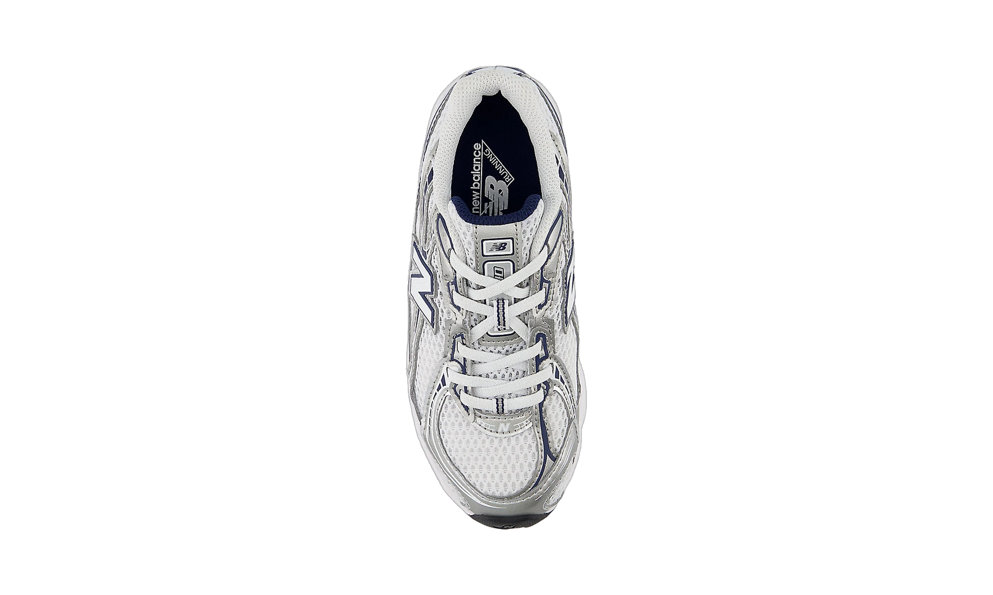 New Balance 740 Bungee Lace White Metallic Silver Navy (PS)