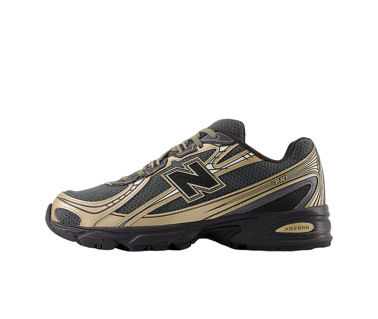 New Balance 740v2 Black Castlerock Gold Metallic, Black/Black Cement/Castlerock/Gold Metallic (U740BD2)
