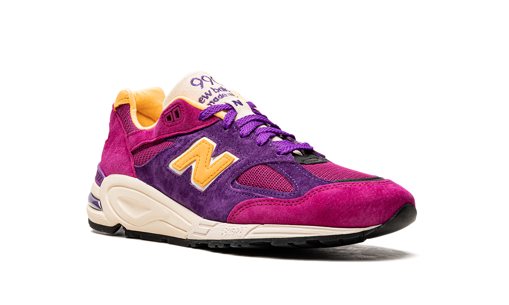 New Balance 990v2 MiUSA Teddy Santis Purple Yellow