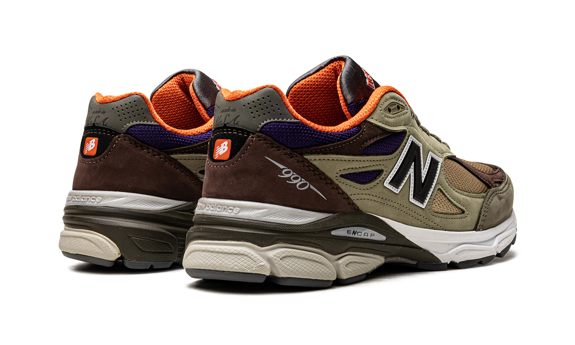 New Balance 990v3 MiUSA Teddy Santis Khaki Orange
