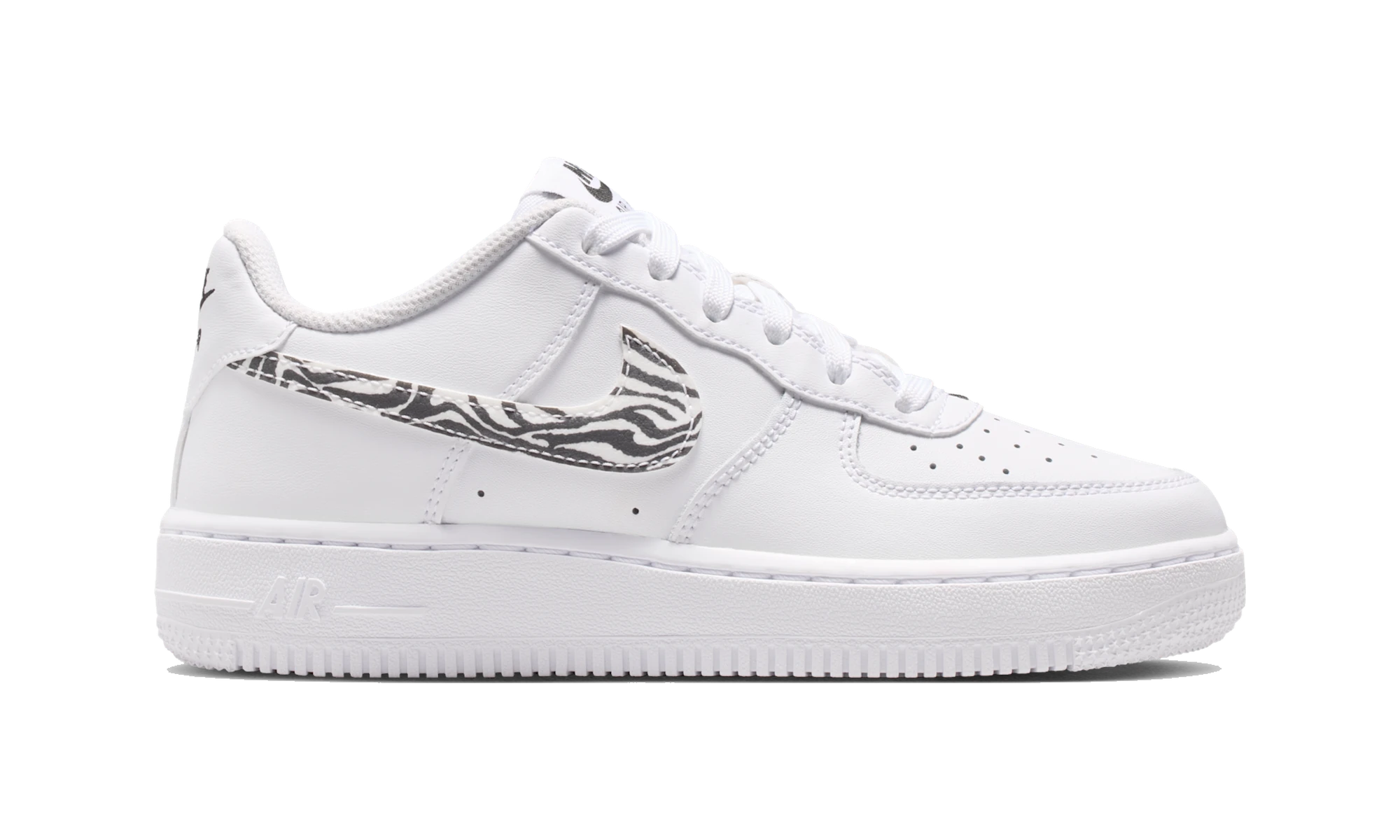 Nike Air Force 1 GS Zebra Swoosh