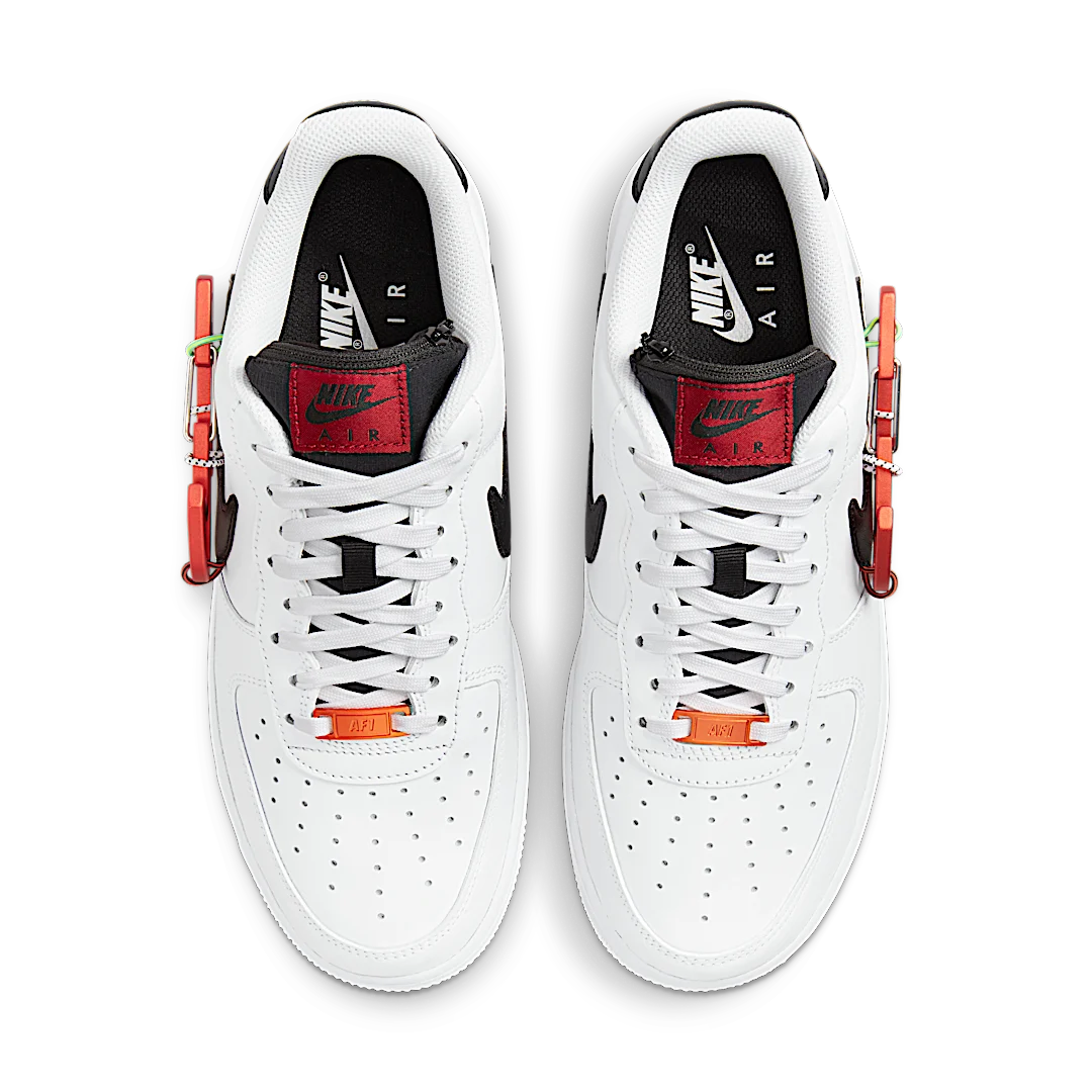 Nike Air Force 1 Low Carabiner Swoosh Red, White/Black-Pomegranate-Habanero Red (DH7579-100)