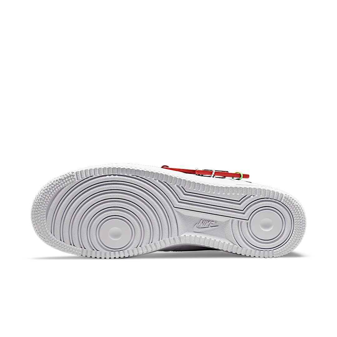 Nike Air Force 1 Low Carabiner Swoosh Red, White/Black-Pomegranate-Habanero Red (DH7579-100)