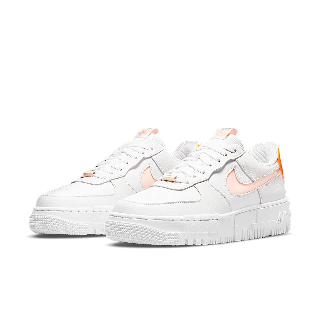 Nike Air Force 1 Low Pixel White Crimson Tint, White/Crimson Tint/Atomic Orange (DM3036-100)