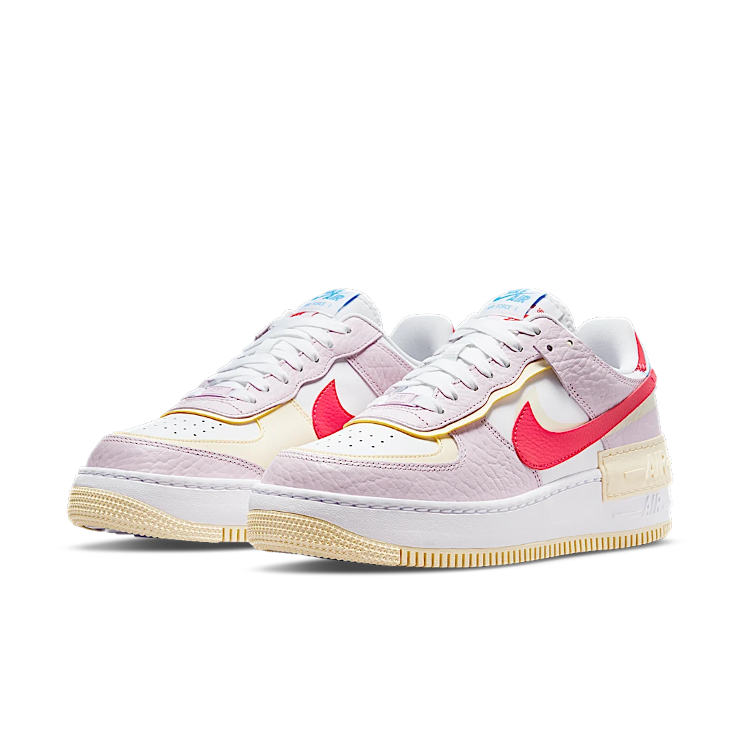 Nike Air Force 1 Low Shadow Regal Pink Coconut Milk University Blue Fusion Red, Regal Pink/Coconut Milk/University Blue/Fusion Red (DN5055-600)