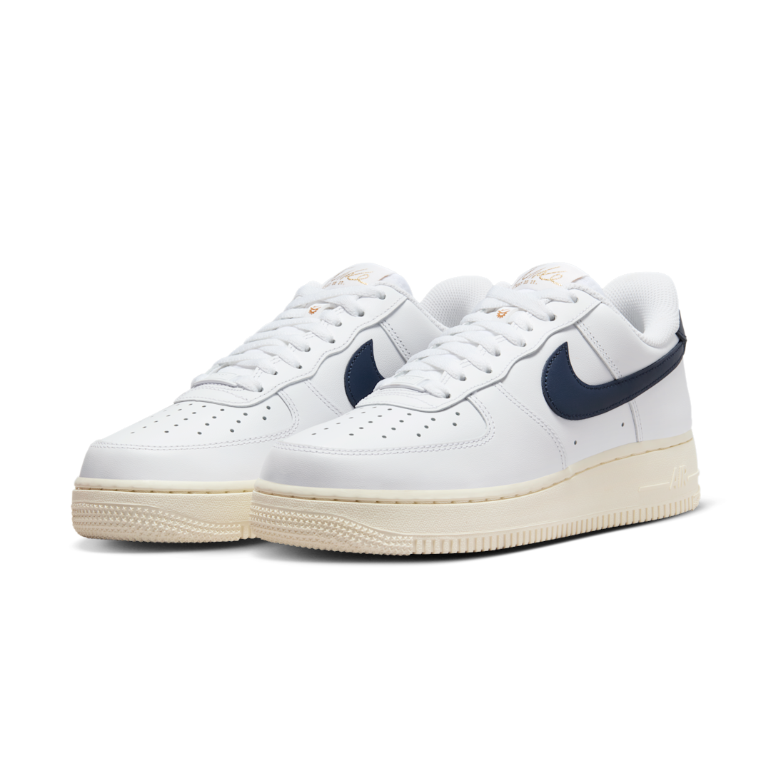Nike Air Force 1 Low '07 Flyease Olympic, White/Pale Ivory/Metallic Gold/Obsidian (HJ9122-100)